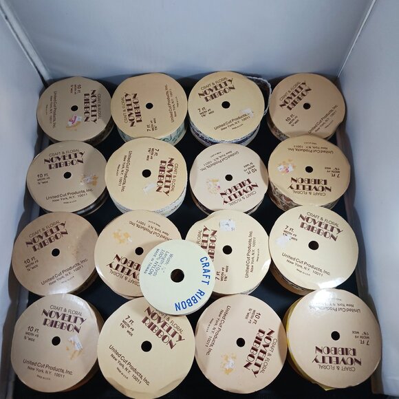 Vintage Ribbons Lot of 16pcs Multicolor Multitype - Picture 2 of 6